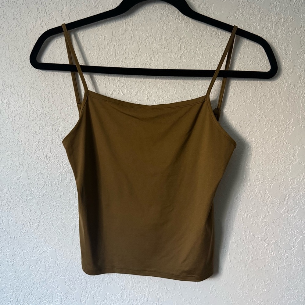 Victoria's Secret Olive Green Camisole Top with Open Back